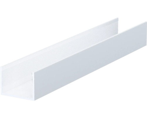 Profil de capăt Häfele Ädoor în formă U, 3000x21x1,2mm (lungime x lățime x grosime), din aluminiu Profil U din plastic
