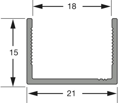 Schema unei profile U cu dimensiuni
