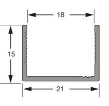 Desen profil cu dimensiunile: 18, 15 și 21