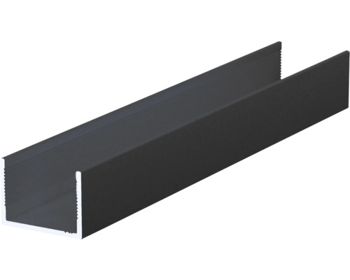 Profil de capăt Häfele Ädoor în formă U, 3000x21x1,2mm (lungime x lățime x grosime), din aluminiu Profil U din aluminiu