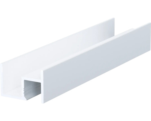 Reducție Häfele Ädoor, 3000x18x1,2mm (lungime x lățime x grosime), din aluminiu alb Profil de finisare din plastic