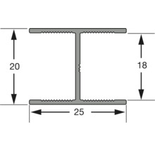 Schiță a unui profil dublu T cu dimensiuni