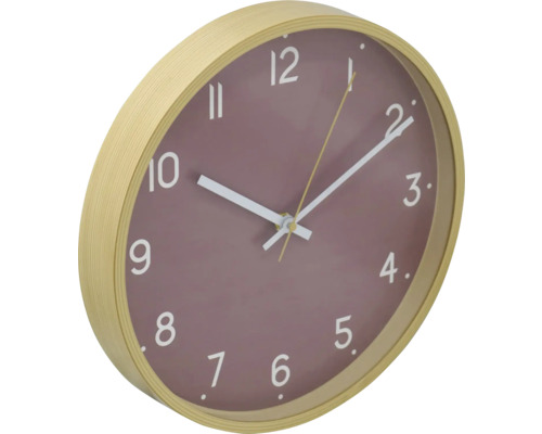 Ceas de perete cu ramă din lemn și cadran