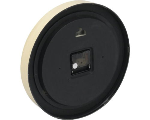 Spatele unui ceas de perete cu mecanism și sistem de prindere