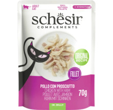 Schmusy Nature Menu Pui cu șuncă pentru pisici adulte, 70 grame