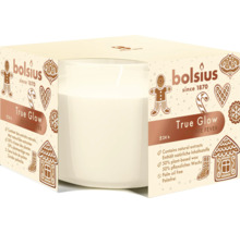 Lumânare parfumată Bolsius True Glow Cookie Fever, durată de ardere circa 24 de ore