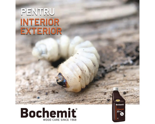 Căpușă de lemn lângă agent de protecție a lemnului pentru utilizare în interior și exterior