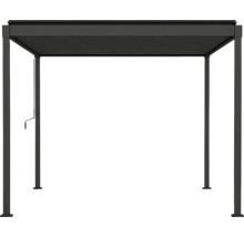 Pergolă din aluminiu independentă, cu acoperiș cu lamele și manivelă