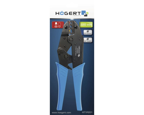 Clește de sertizat Högert cu o lungime de 220 milimetri