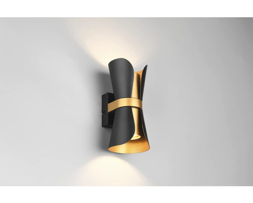Lumină de perete în negru și auriu pentru interior