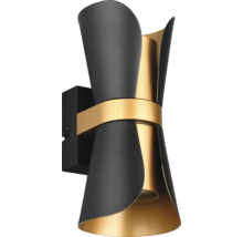 Lampa de perete din metal, negru și auriu