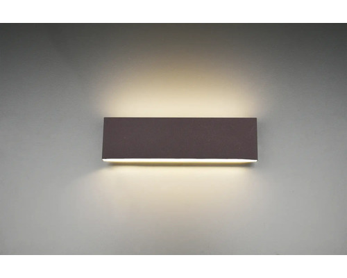 Aplică perete interior cu LED integrat Concha 2x6W 2x600 lumeni, ruginiu Lumină de perete dreptunghiulară pentru interior