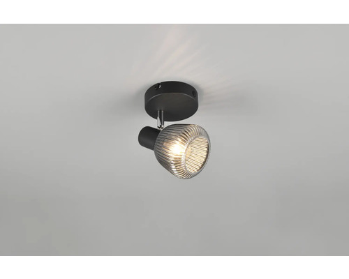 Spot de plafon cu abajur din sticlă