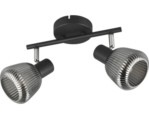 Șină spoturi Tarifa E14 max. 2x10W, sticlă cromată Lumină de tavan cu două spoturi