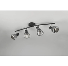 Lumină de plafon cu patru spoturi și abajururi canelate