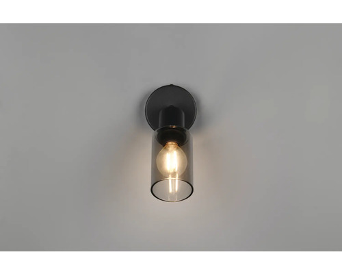 Lampa de perete cu bec și abajur din sticlă