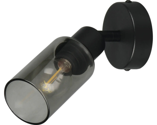 Lumină de perete cu sticlă fumurie