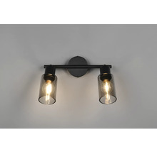 Lumină de perete cu două lămpi și abajururi de sticlă