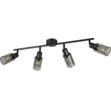 Lumină de tavan cu patru spoturi și abajururi din sticlă