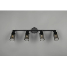 Lumină de tavan cu patru becuri și abajururi din sticlă