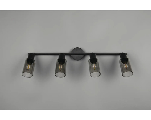 Lumină de tavan cu patru becuri și abajururi din sticlă