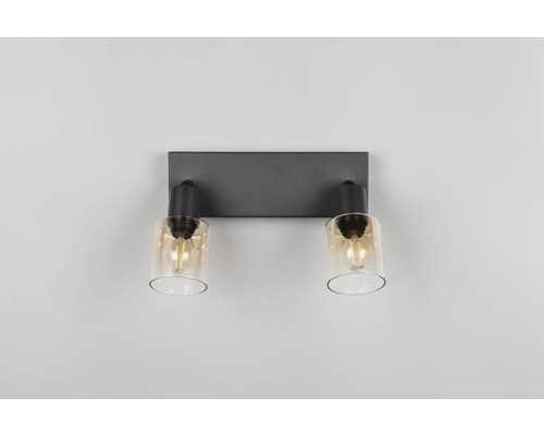 Lumină de perete cu două lămpi și abajururi din sticlă