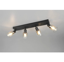 Lumină de plafon cu patru spoturi și abajururi din sticlă