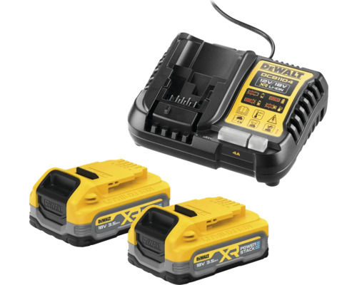 Încărcător DeWalt cu doi acumulatori de 18V 3.5Ah