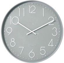 Ceas de perete gri cu mecanism quartz și cadran