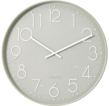 Ceas de perete rotund cu cuarț, cu indicator pentru ore și minute