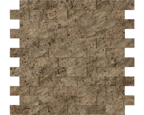 Mozaic travertin Noce Split Face 30x30 cm Placă de mozaic din piatră naturală