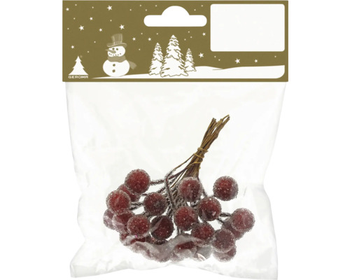 Decorațiuni fructe de pădure înghețate, roșu Bobițe decorative în ambalaj pentru decorațiuni festive