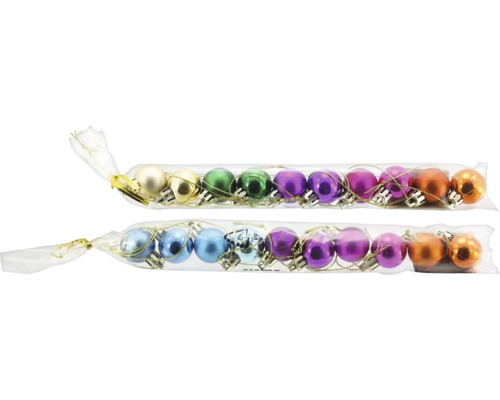 Pachet cu globuri de pom de Crăciun în diferite culori