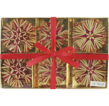 Pachet cadou cu șaisprezece stele de paie și fundă