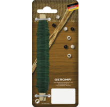 Sârmă florală pe bobină cu baston de lemn, panglică de hârtie și mărgele