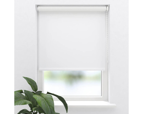 Rulou albă la fereastră cu lanț lateral