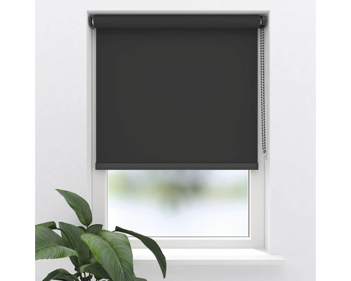 Rulou neagră în fața unei ferestre