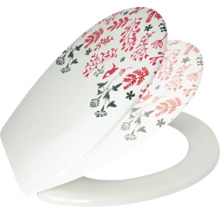 Capac de toaletă cu design floral pentru baie