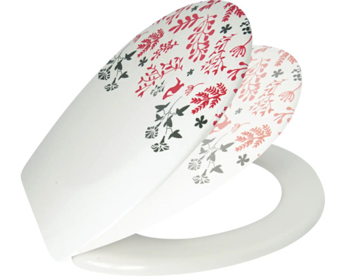 Capac de toaletă cu design floral pentru baie