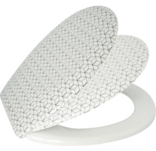 Capac de toaletă cu model geometric