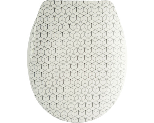Capac de toaletă cu model geometric