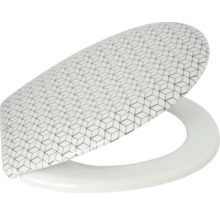 Capac de toaletă cu model geometric