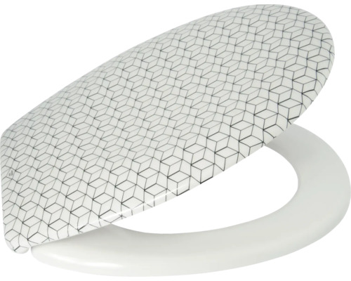 Capac de toaletă cu model geometric