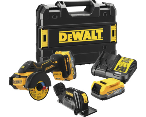 Set Dewalt de ferăstrău circular metal cu acumulatori, încărcător și valiză