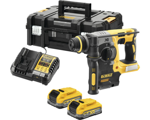 Ciocan rotopercutor DeWalt cu acumulator, încărcător și cutie de scule