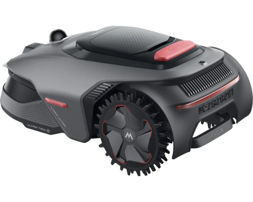 Robot de tuns iarba în gri și negru