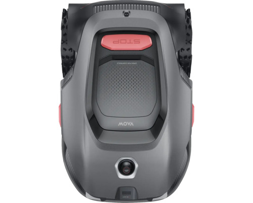 Vedere de sus a unui robot de tuns iarba