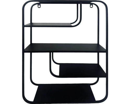 Raft de perete cu trei rafturi și cadru metalic