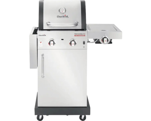 Grătar Char-Broil cu două arzătoare, raft lateral și roți