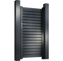 Poartă de grădină cu lamele orizontale și mâner